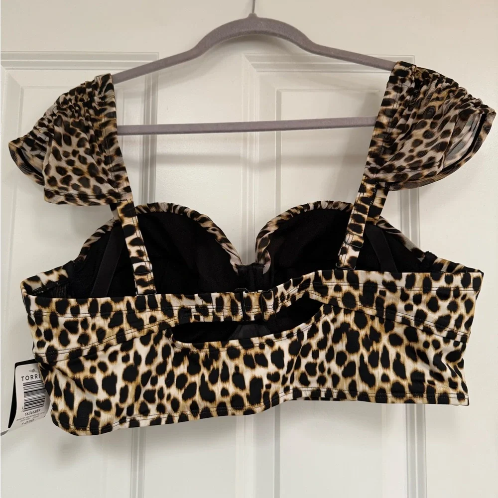 Torrid Leopard Print Mesh Bikini Top - Picture 4 of 5